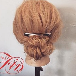 くるりんぱと三つ編みで作るオーソドックスなまとめ髪☆ ヘアアレンジ ロングヘア