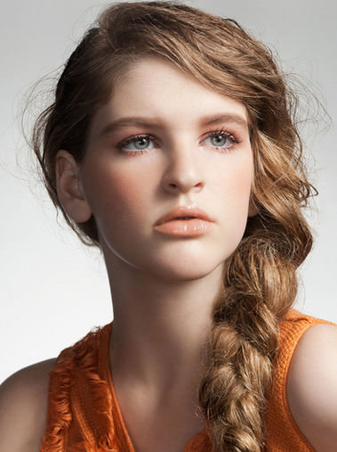 元気なオレンジメイク ヘアスタイル ヘアスタイル 頭美人