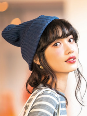 ニット帽に似合うヘアアレンジ
