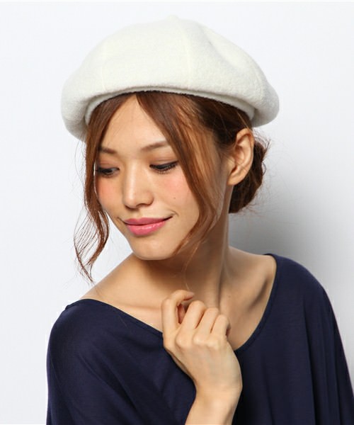 ベレー帽に似合うヘアスタイル ヘアスタイル【頭美人】