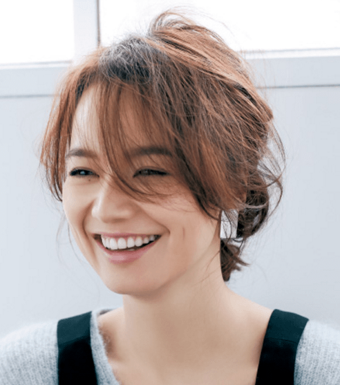 「結ぶだけヘアアレンジ」ハーフアップ×お団子