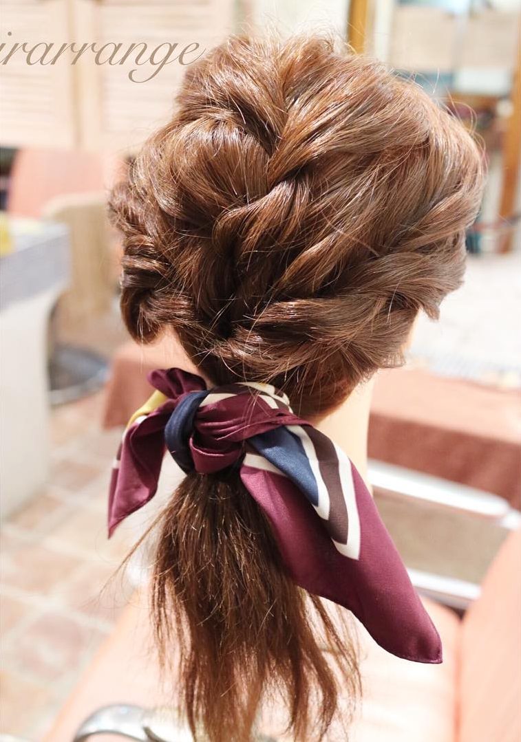 ロング キュートな後ろ結び ヘアレシピ 頭美人 ロング キュートな後ろ結び ヘアレシピ 頭美人