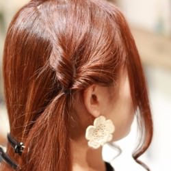 くるりんぱを応用したポニテでありきたりヘアは卒業☆2