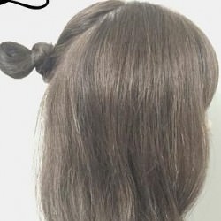 春は軽やかヘアが可愛い！上品で可愛いお団子ハーフアップ2