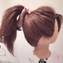 外国人風ヘアアレンジ☆ルーズお団子1