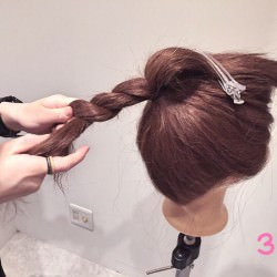 外国人風ヘアアレンジ☆ルーズお団子3