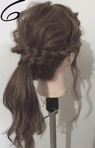 暑い季節に 三つ編み ポニーテール ヘアレシピ 頭美人