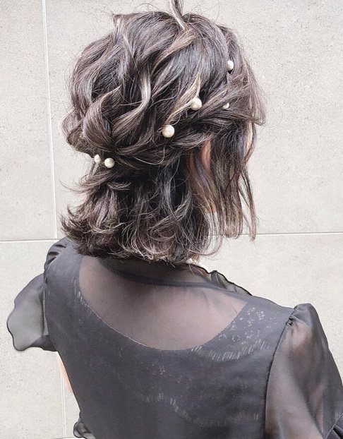 キラキラパールがカワイイ♡パールのヘアアクセに似合うヘアアレンジ