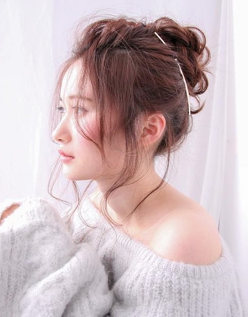 ルームウェアに合う♪おうちデートで癒し系ヘアアレンジ