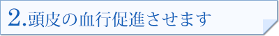 2.頭皮の血行促進させます