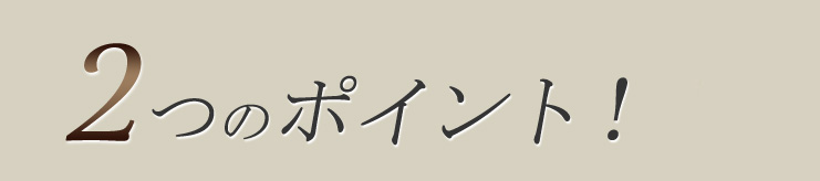 2つのポイント！