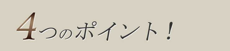 4つのポイント！